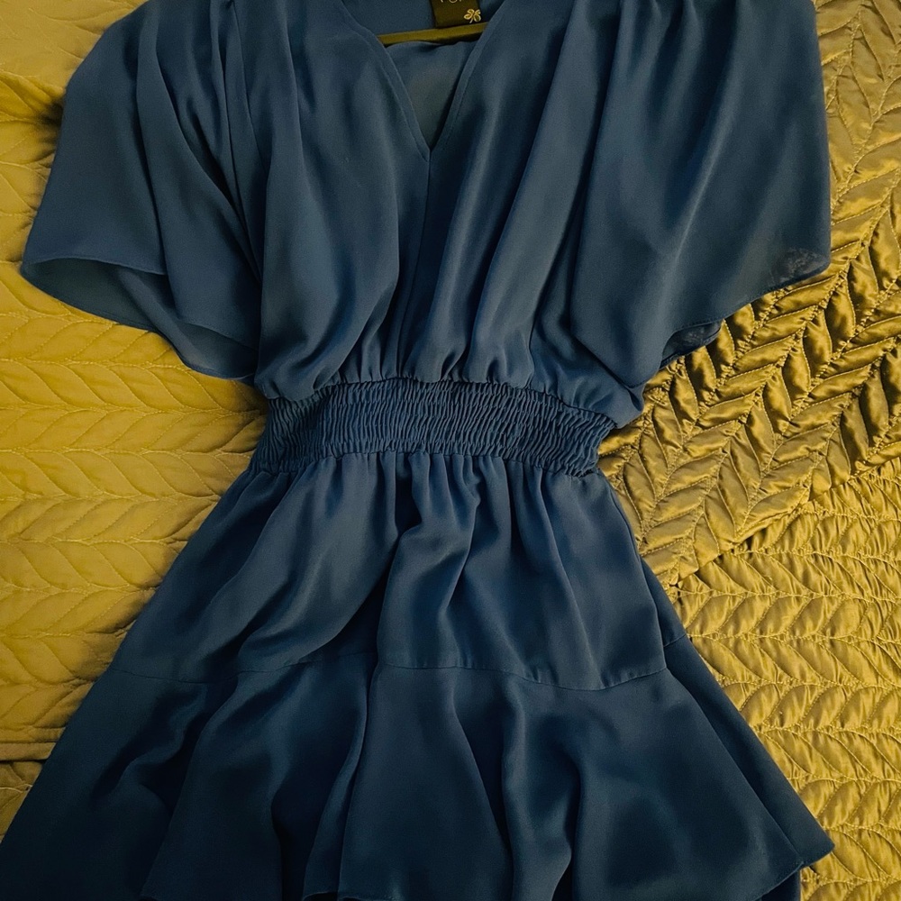 Elegant Blue Women's Dress
